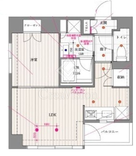 ドゥーエ五反田　701号室　間取り