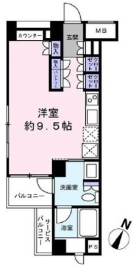 フィーノ渋谷　101号室　間取り