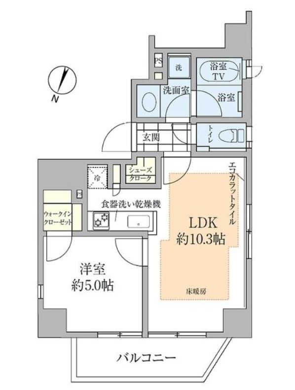 渋谷フィモード　202号室　間取り