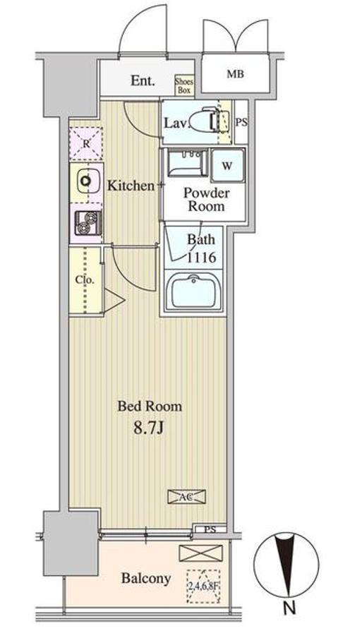 ザ・マグノリアガーデン恵比寿　306号室　間取り