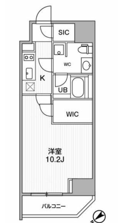 ALTERNA恵比寿（旧：カーサスプレンディッド恵比寿）　803号室　間取り