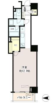 恵比寿ガーデンテラス弐番館　1316号室　間取り