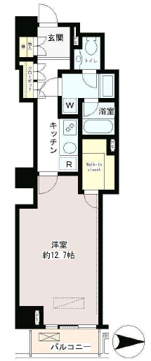 恵比寿ガーデンテラス弐番館　407号室　間取り