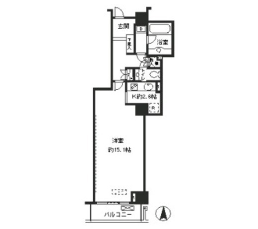 恵比寿ガーデンテラス弐番館　812号室　間取り