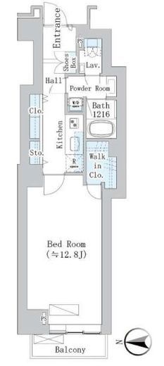 恵比寿ガーデンテラス弐番館　918号室　間取り
