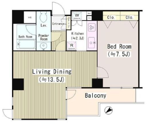 朝日マンション白金通り　802号室　間取り