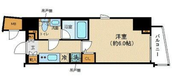 ZOOM恵比寿　503号室　間取り