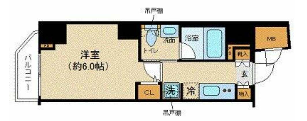 ZOOM恵比寿　504号室　間取り