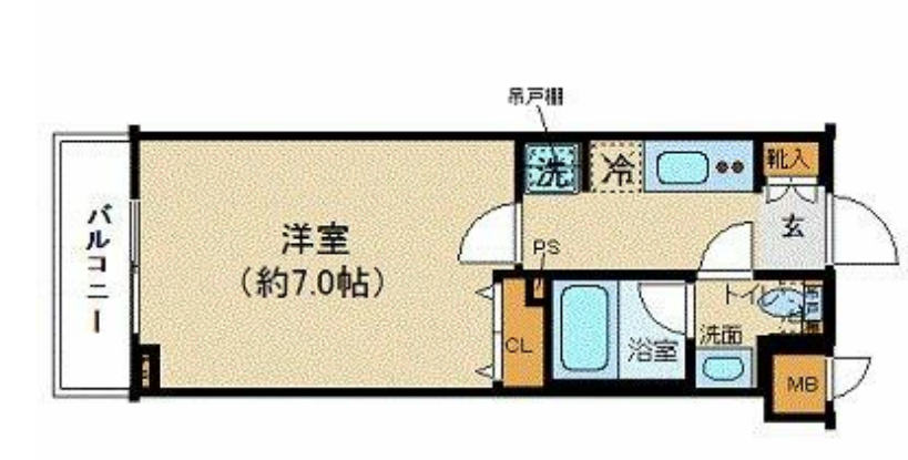 ZOOM恵比寿　505号室　間取り