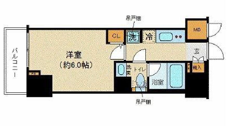 ZOOM恵比寿　506号室　間取り