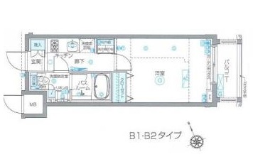 ZOOM恵比寿　202号室　間取り