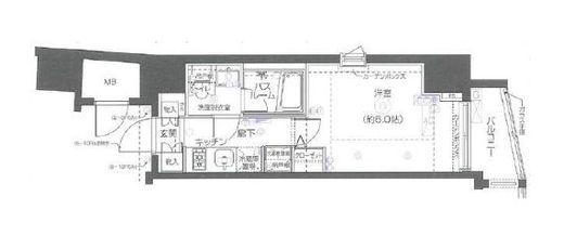 ZOOM恵比寿　403号室　間取り