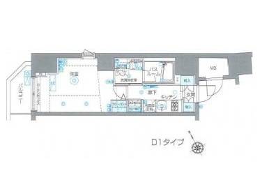 ZOOM恵比寿　404号室　間取り
