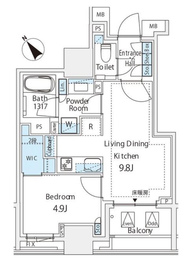 ミレアコート銀座プレミア　704号室　間取り