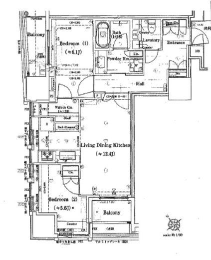 ミレアコート銀座プレミア　303号室　間取り