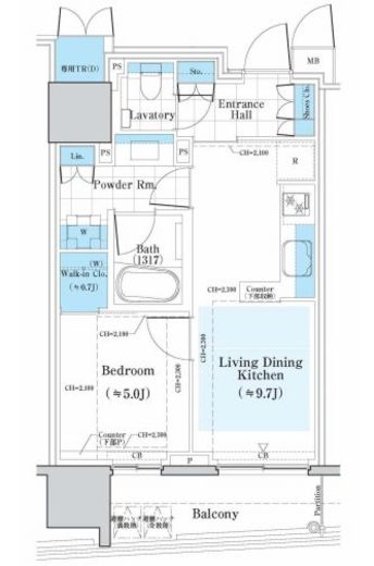 ミレアコート銀座プレミア　702号室　間取り