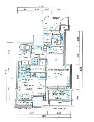 ミレアコート銀座プレミア　704号室　間取り