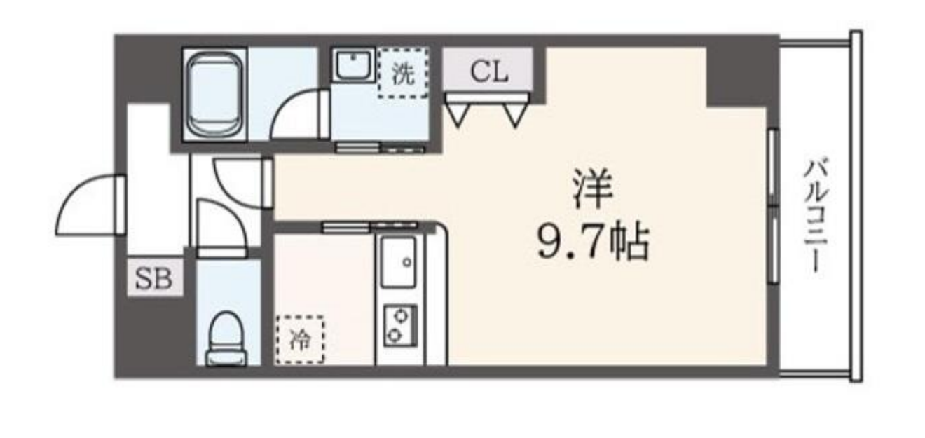 フェルテ高波　803号室　間取り
