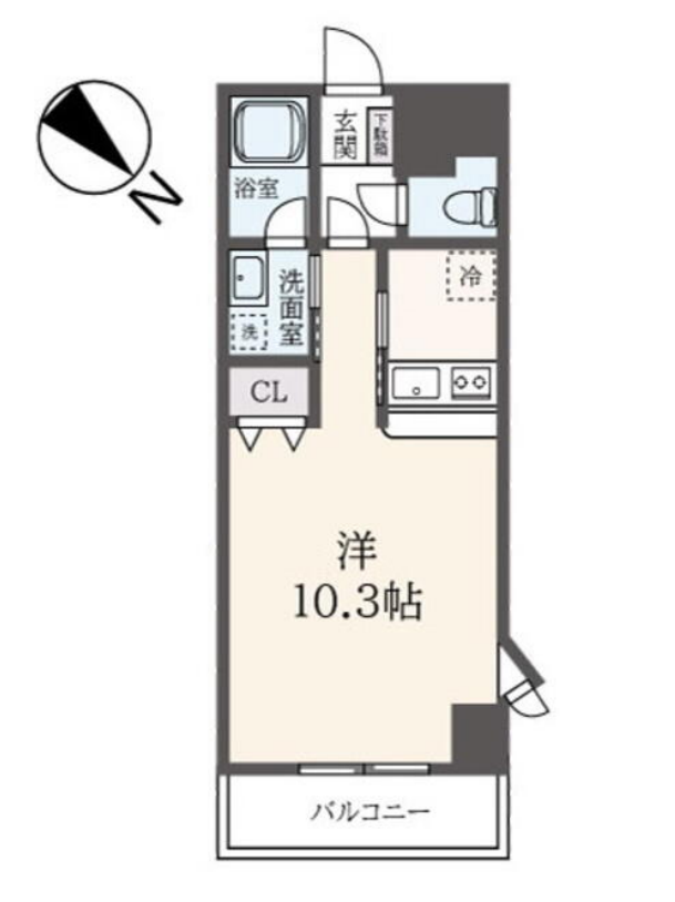 フェルテ高波　501号室　間取り