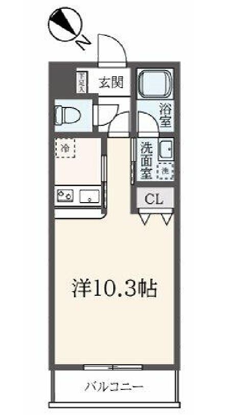 フェルテ高波　402号室　間取り