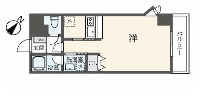 フェルテ高波　601号室　間取り