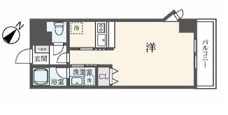 フェルテ高波　401号室　間取り