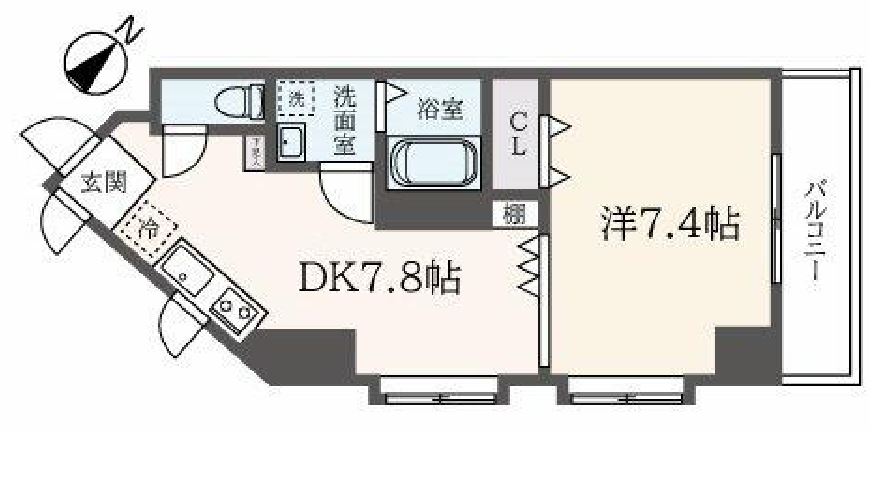 フェルテ高波　905号室　間取り