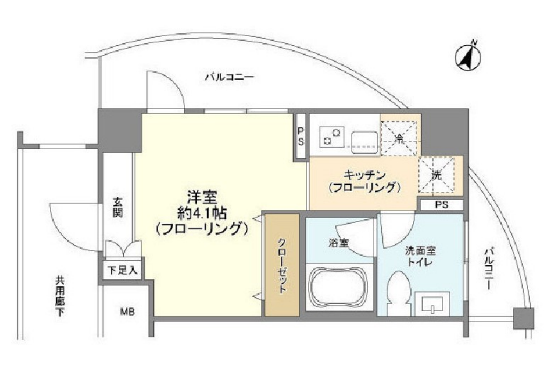 アーバンファースト神楽坂　305号室　間取り