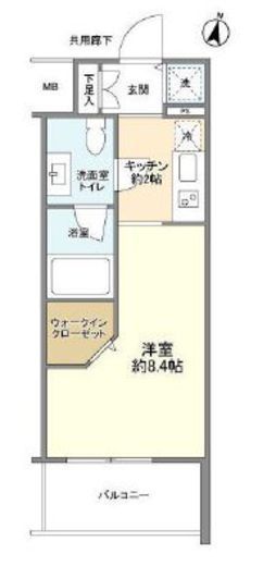 アーバンファースト神楽坂　404号室　間取り