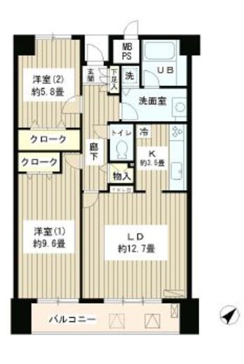 アステリオン松濤　1002号室　間取り