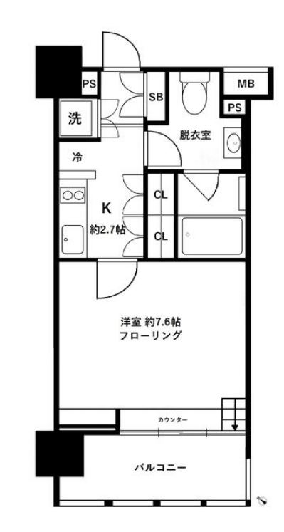 イクサージュ目黒　405号室　間取り
