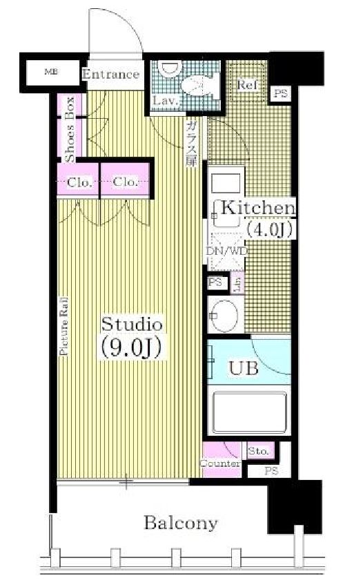 イクサージュ目黒　3F号室　間取り