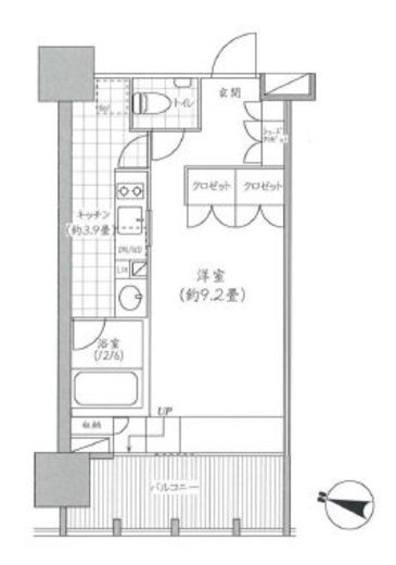 イクサージュ目黒　206号室　間取り