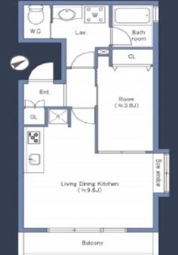 ペイサージュ渋谷ファースト　803号室　間取り