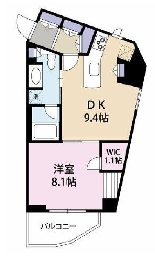 ベルティス渋谷　405号室　間取り