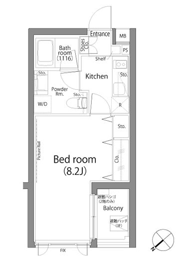 ラ・プレス神宮前　302号室　間取り