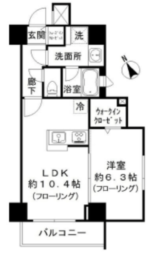 ルシェーヌ恵比寿　603号室　間取り