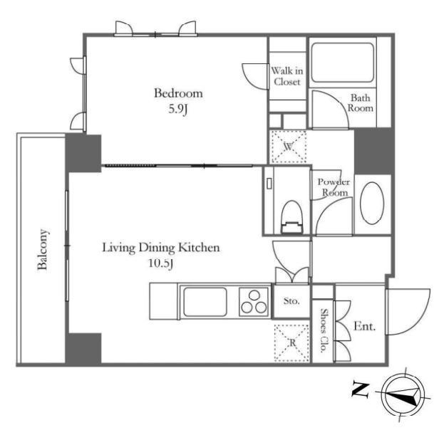 KDXレジデンス恵比寿　404号室　間取り