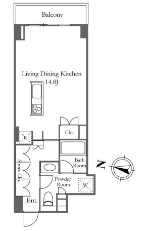 KDXレジデンス恵比寿　206号室　間取り