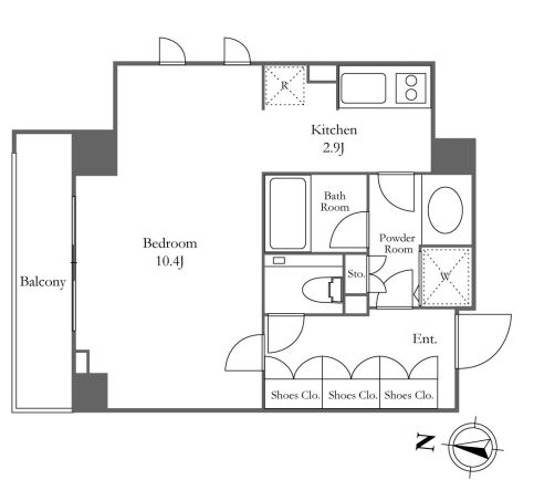 KDXレジデンス恵比寿　704号室　間取り