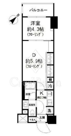 パークリュクス渋谷西原　207号室　間取り