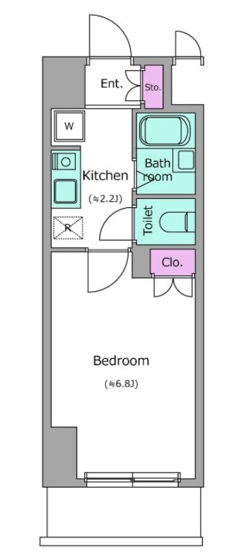 レジディア木場　208号室　間取り