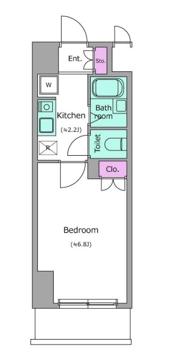 レジディア木場　1013号室　間取り