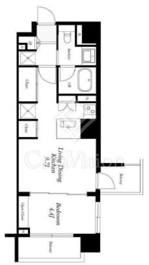 CATS原宿 (キャッツ原宿)　1003号室　間取り