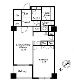 KDX代官山レジデンス　109号室　間取り