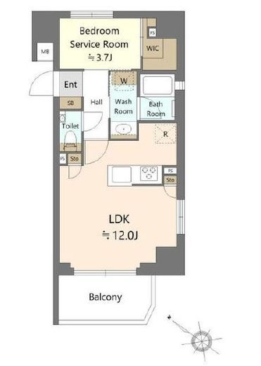 A-standard渋谷桜丘　4F1号室　間取り
