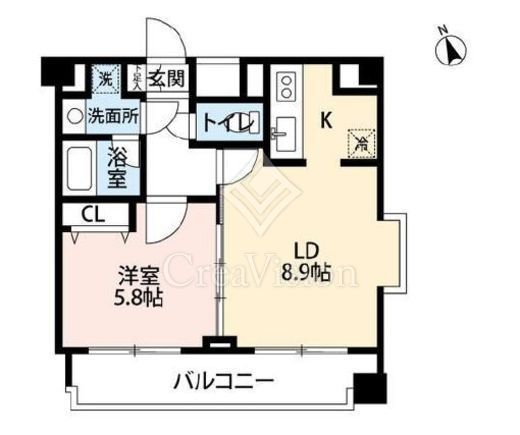 シティベース桜丘　501号室　間取り
