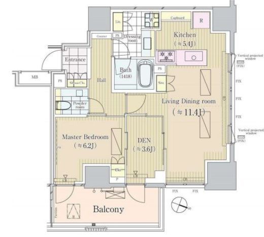 パークコート三番町ヒルトップレジデンス　1204号室　間取り