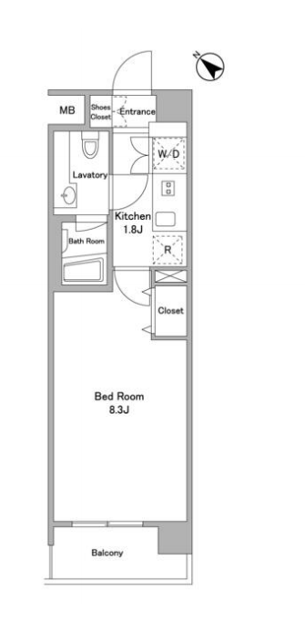 BPRレジデンス代々木初台　202号室　間取り