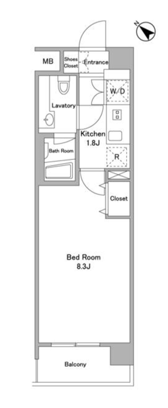 BPRレジデンス代々木初台　106号室　間取り